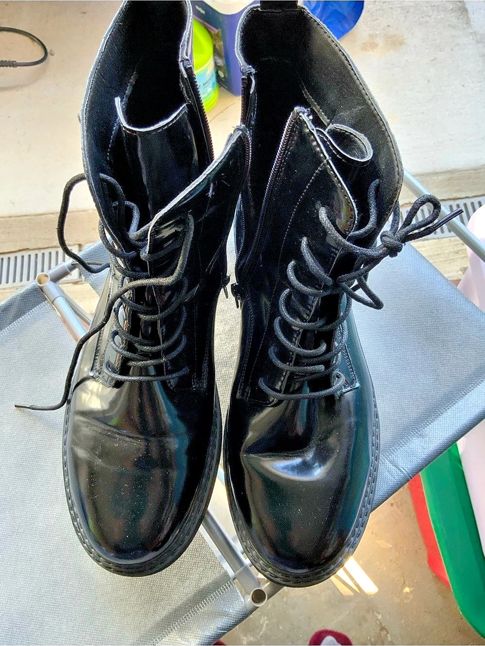 Giovanna shoedazzle Combat Boots Black US 12 / UK 10 / EU 43